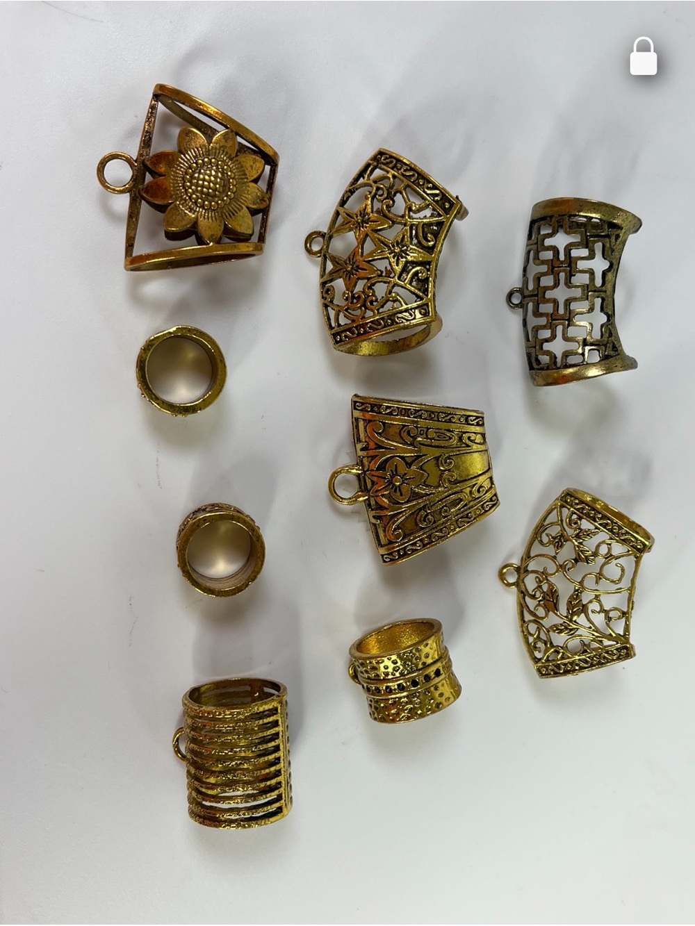 Scarf jewelry, golden scarf, slide bails , scarf pendant accessory, 9 pieces